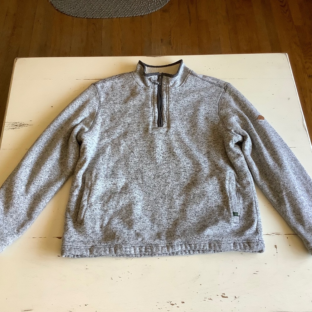 Orvis 1/4 zip fleece lined pullover top jacket XL